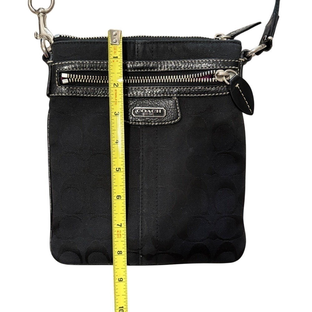 Coach Signature Penelope Bag Black Crossbody Small Messenger - Picture 8 of 14